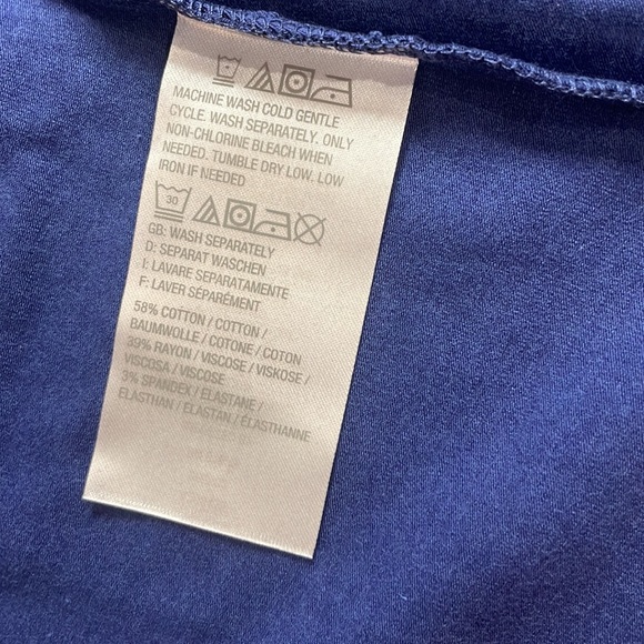 Denim D & Co. top short sleeve pullover jersey navy blue women’s size 3X new - Picture 10 of 11
